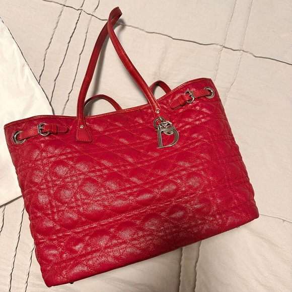 Dior Cannage Tote in hot pink (authentic) see description - Picture 1 of 8